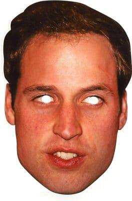Royal Family Prince William Cardboard Mask