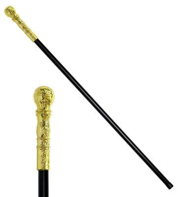 Royal Walking Cane 107cm King Gentleman Fancy Dress Costume Prop Accessory