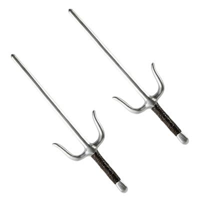 Sai Pair 42cm Ninja Martial Arts Fancy Dress Costume Prop Accessories