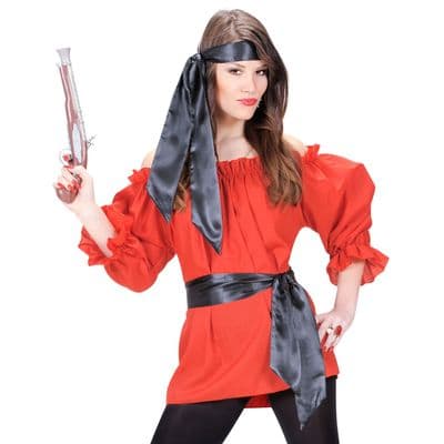 Satin Sash / Headband Set Black