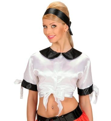 Satin White Tie Top