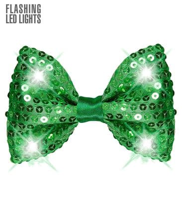 Sequin Bow Tie with Flashing LED Lights  Unisex