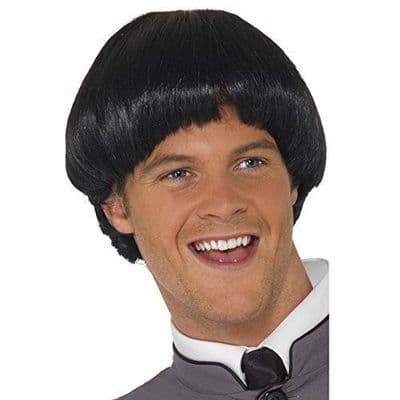 Short Bowl 60's Style Wig Black