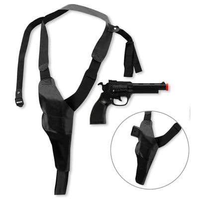 Shoulder Holster with Toy Gun Secret Agent Fancy Dress Costume Accessory