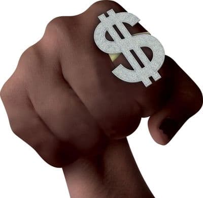 Single Dollar Sign Ring Costume