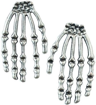 Skeleton Hand Earrings Halloween Gothic Fancy Dress Costume Jewellery Pair