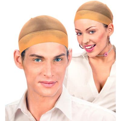 Skin Tone Wig Caps Pack of 2 Stretch Wig Hair Net Fancy Dress Accessory