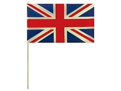 Small Union Jack Flags with 40cm Stick