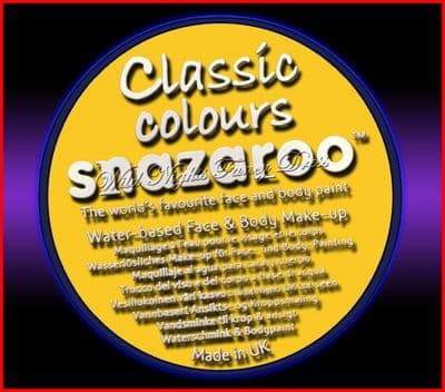 SNAZAROO 50 FACE PAINT 18ML POT BRIGHT YELLOW