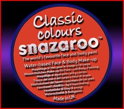 SNAZAROO 50 FACE PAINT 18ML POT DARK ORANGE