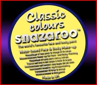 SNAZAROO 50 FACE PAINT 18ML POT PALE YELLOW