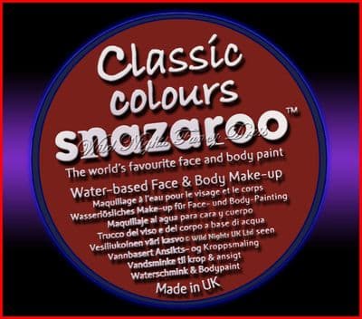 SNAZAROO 50 FACE PAINT 18ML POT RUST BROWN