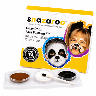 Snazaroo Dizzy Dog Face Paint Kit Animal Makeup Fancy Dress Theme Pack