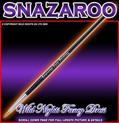 SNAZAROO FACE PAINT BLACK FINE ROUND BRUSH