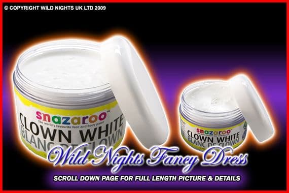 SNAZAROO FACE PAINT CLOWN WHITE 250ML