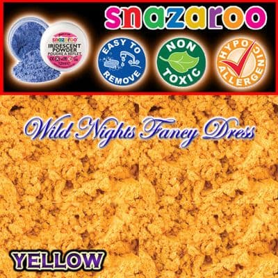 SNAZAROO FACE PAINT IRIDESCENT POWDER YELLOW 12ML TUB