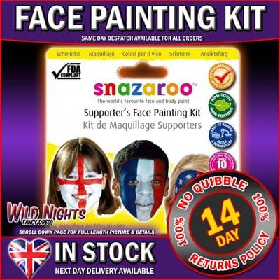 SNAZAROO FACE PAINT SUPPORTERS THEME FACE PAINTING PACK