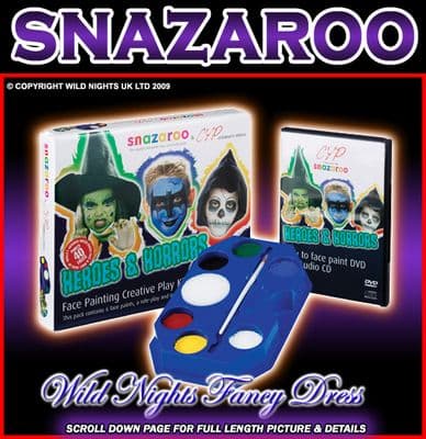 SNAZAROO HEROS AND HORRORS FACE PAINT / DVD KIT