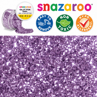 Snazaroo Lavender Glitter Gel 12ml Face Body Makeup Fancy Dress