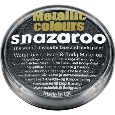 Snazaroo Professional Face Paint 30ml Pot Metallic Electric Black