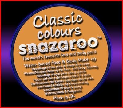 SNAZAROO PROFESSIONAL FACE PAINT 30ML TUB OCHRE YELLOW