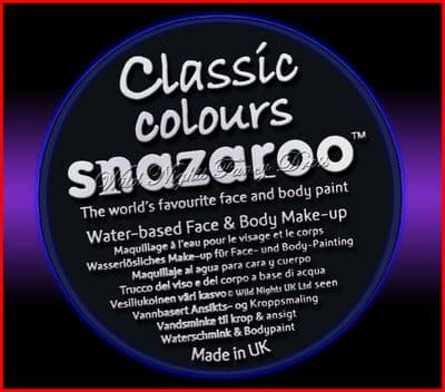 SNAZAROO PROFESSIONAL FACE PAINT 75ML POT BLACK