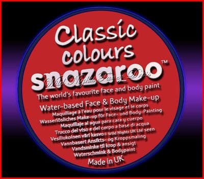 SNAZAROO PROFESSIONAL FACE PAINT 75ML POT BRIGHT RED
