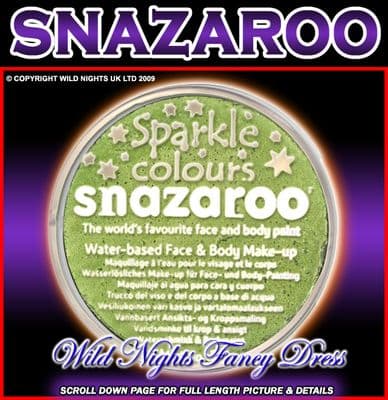 SNAZAROO PROFESSIONAL FACE PAINT SPARKLE GREEN 18ML