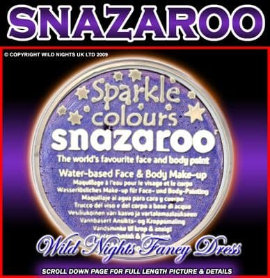 SNAZAROO PROFESSIONAL FACE PAINT SPARKLE LILAC 18ML