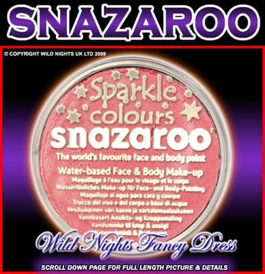 SNAZAROO PROFESSIONAL FACE PAINT SPARKLE SALMON PINK 18ML