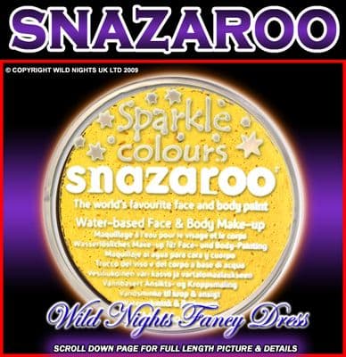 SNAZAROO PROFESSIONAL FACE PAINT SPARKLE YELLOW 18ML