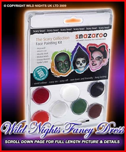 SNAZAROO SCARY CLAM PACK FACE PAINT THEME PACK