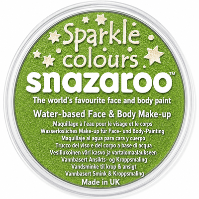 Snazaroo Sparkle Green Face Paint 18ml Glitter Makeup Fancy Dress