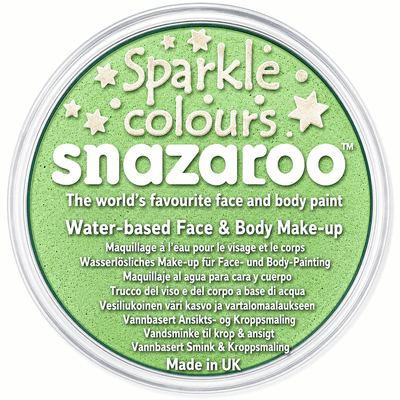 Snazaroo Sparkle Pale Green Face Paint 18ml Glitter Makeup Fancy Dress
