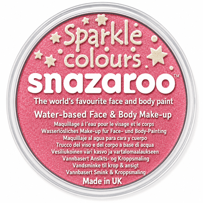 Snazaroo Sparkle Salmon Pink Face Paint 18ml Glitter Makeup Fancy Dress