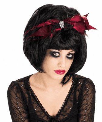 Snow Freight Headband Red Gothic Headpiece Halloween Fancy Dress Accessory