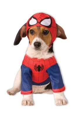 Spider-Man Dog Costume Marvel Pet Fancy Dress Superhero Outfit Official
