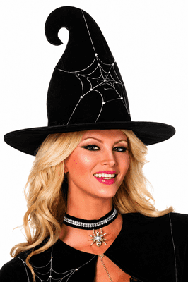 Spiderweb Spider Choker Halloween Gothic Necklace Fancy Dress Costume Accessory