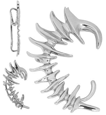 Spike Ear Cuff Piercing Free Gothic Fancy Dress Costume Jewellery Adult