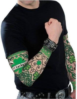 St Patricks Day Celtic Tattoo Sleeves Irish Fancy Dress Costume Accessory