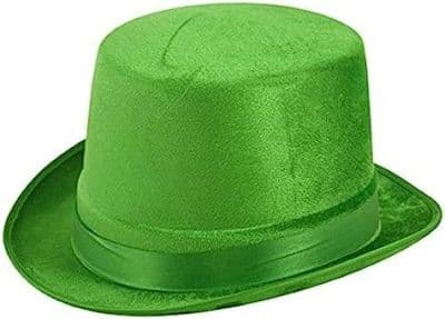 ST PATRICKS DAY Green Velour Topper Hat