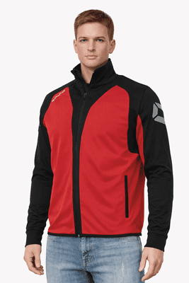 Stanno Riva Mens Football Jacket XXXL  Full Zip Red Black Sports Training Top