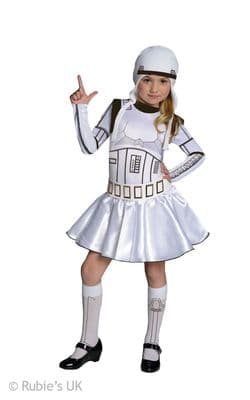 Star Wars Girls Stormtrooper Fancy Dress Costume