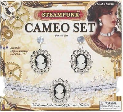Steampunk Cameo Jewellery Set