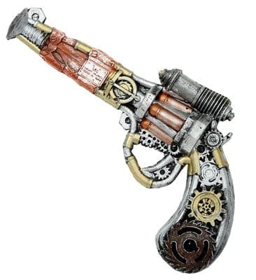 Steampunk Foam Latex Revolver Gun