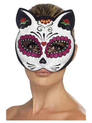Sugar Skull Cat Eyemask