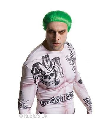 Suicide Squad Joker Adult Wig Official Licensed Green Fancy Dress Costume Accessory