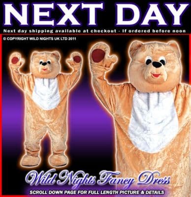 TEDDY BEAR MASCOT COSTUME FULL BODY ANIMAL