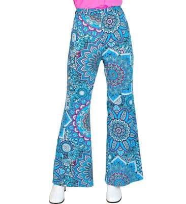 The 1960s Fashion Blue Mandala Pants