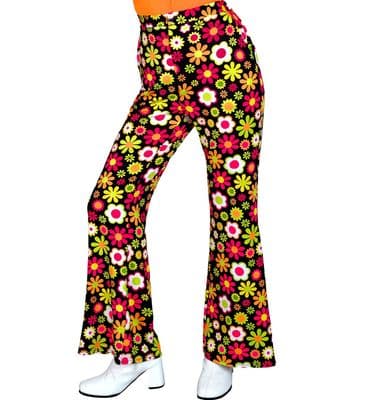 The 1960s Fashion Flowers Pants
